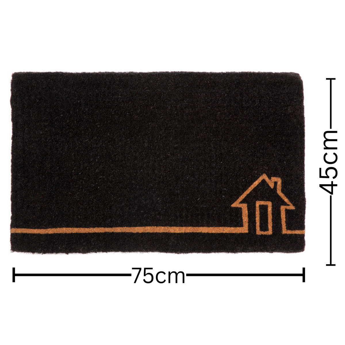 Ghar Black and Natural Coir Doormat 45x75cm – Buy Online in Australia