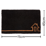 Ghar Black and Natural Coir Doormat 45x75cm – Buy Online in Australia