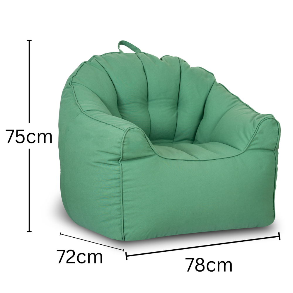 Atria Green Outdoor Bean Bag Umbrella Sofa with Handle
