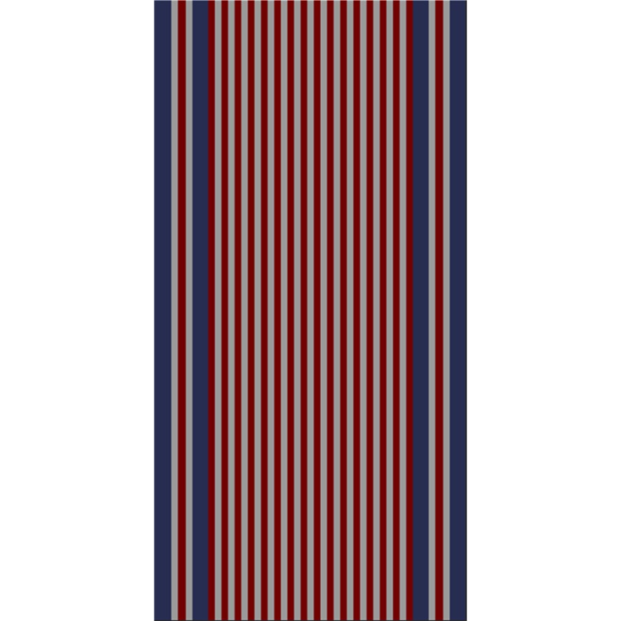 Griffin Navy Blue Striped Polypropylene Kitchen Mat