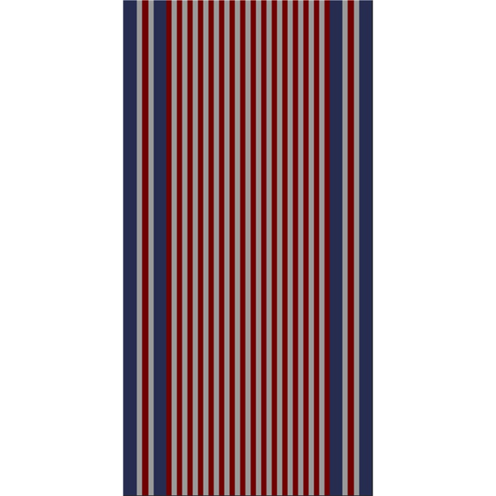 Griffin Navy Blue Striped Polypropylene Kitchen Mat