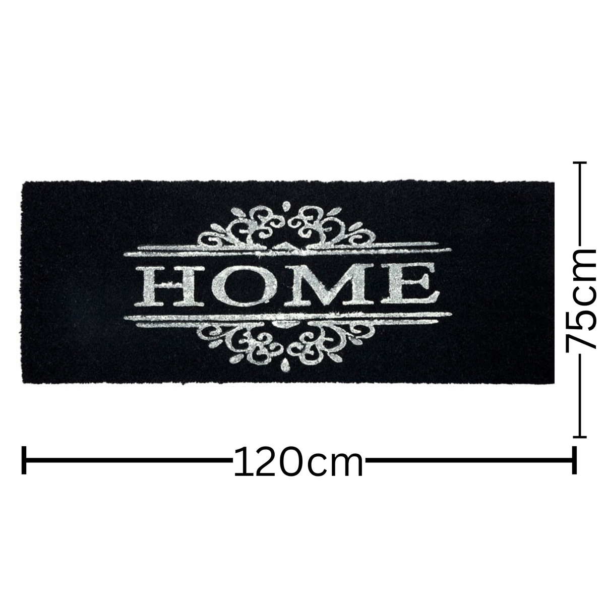 Home Text Doormat 75x120 – Grey and Black Entry Mat – Buy Online in Australia