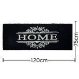 Home Text Doormat 75x120 – Grey and Black Entry Mat – Buy Online in Australia