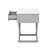 Hakone White Bedside Table with 1 Drawer - Fab Habitat , Side Tables, 