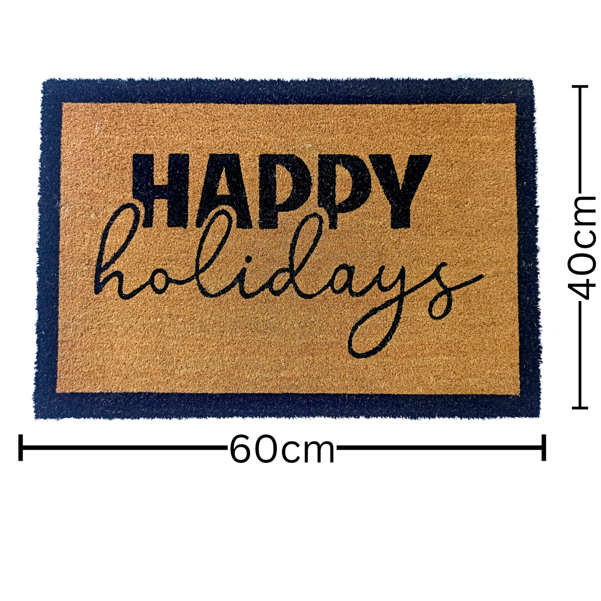 Happy Holidays doormat 40x60 cm – festive welcome mat buy online in Australia