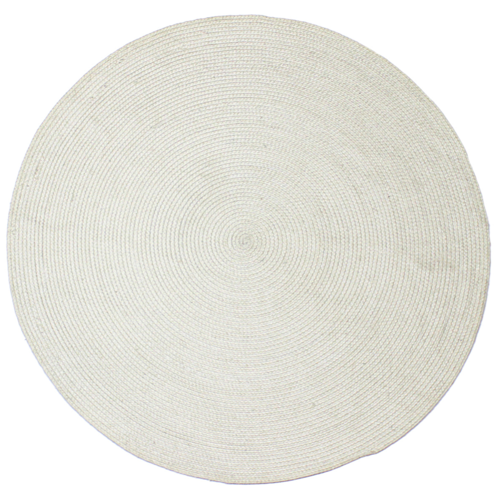 Hazel Cream Round PET Indoor Outdoor Rug