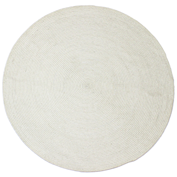 Hazel Cream Round PET Indoor Outdoor Rug