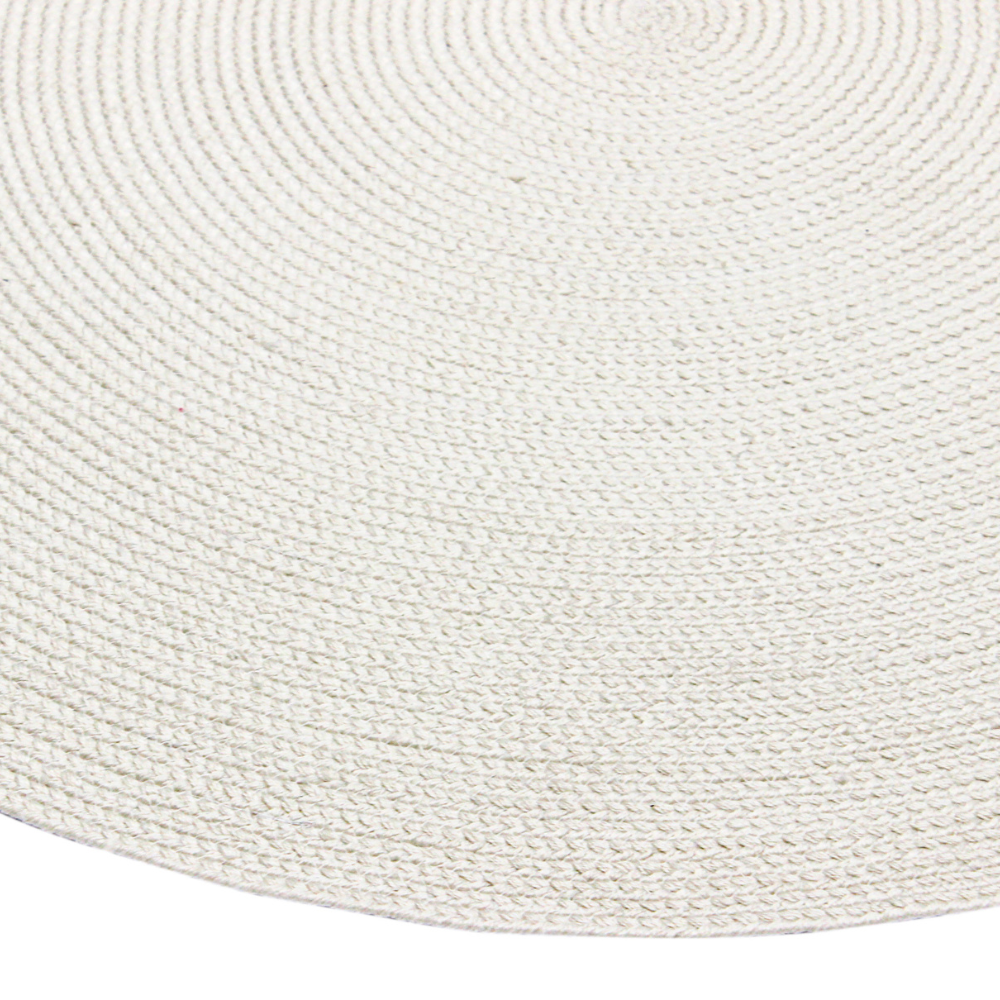 Hazel Cream Round PET Indoor Outdoor Rug