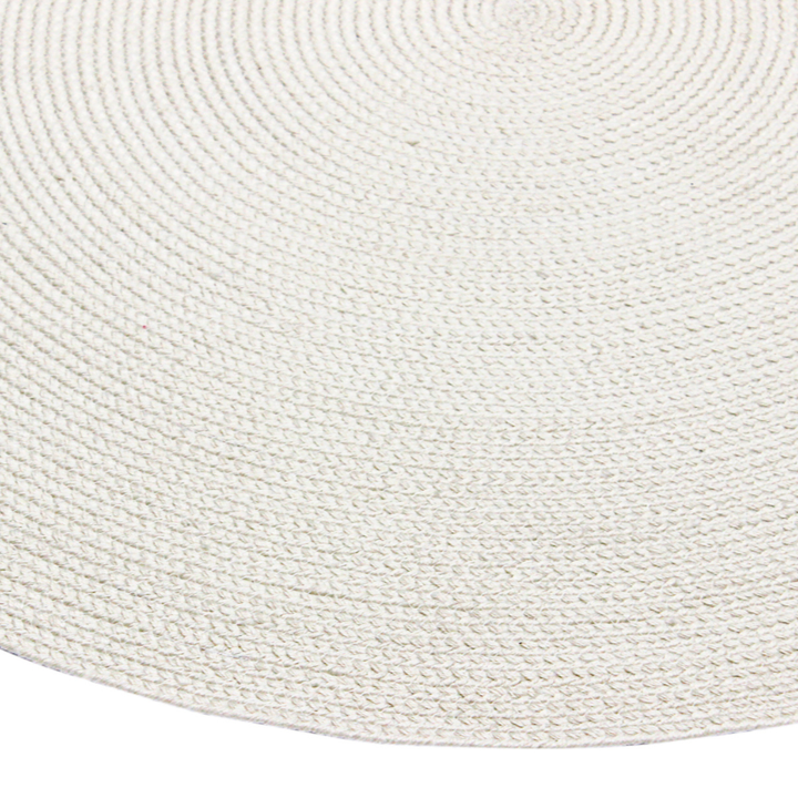 Hazel Cream Round PET indoor outdoor Rug