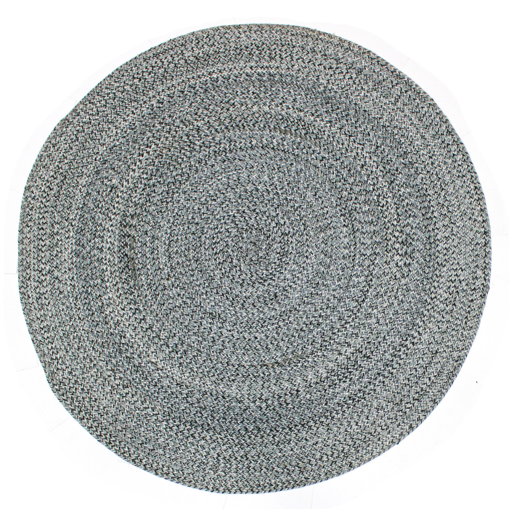 Hazel Grey Round PET Indoor Outdoor Rug