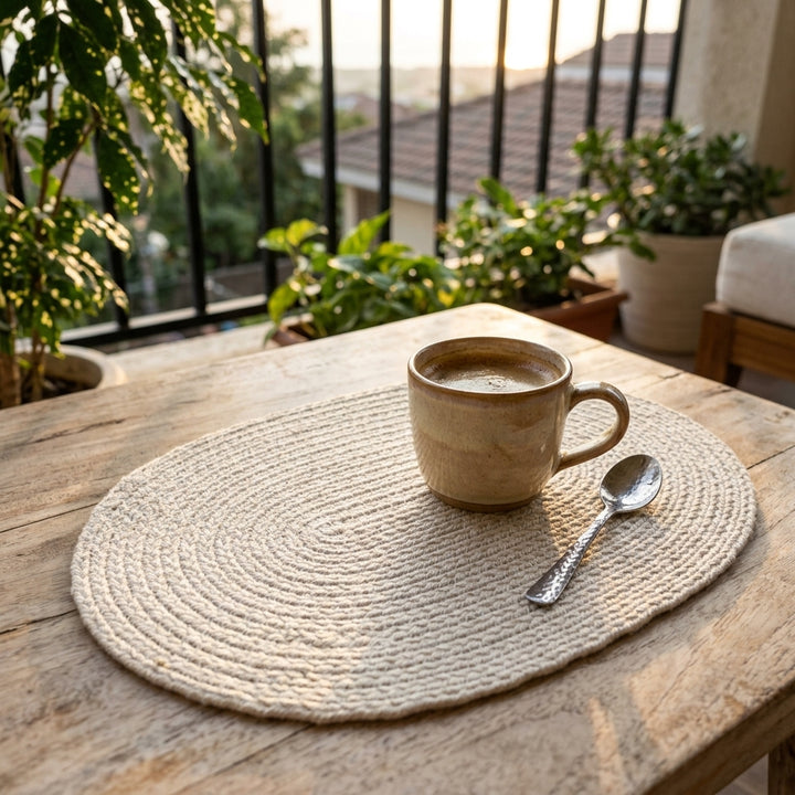Hazel Cream Oval PET Placemats