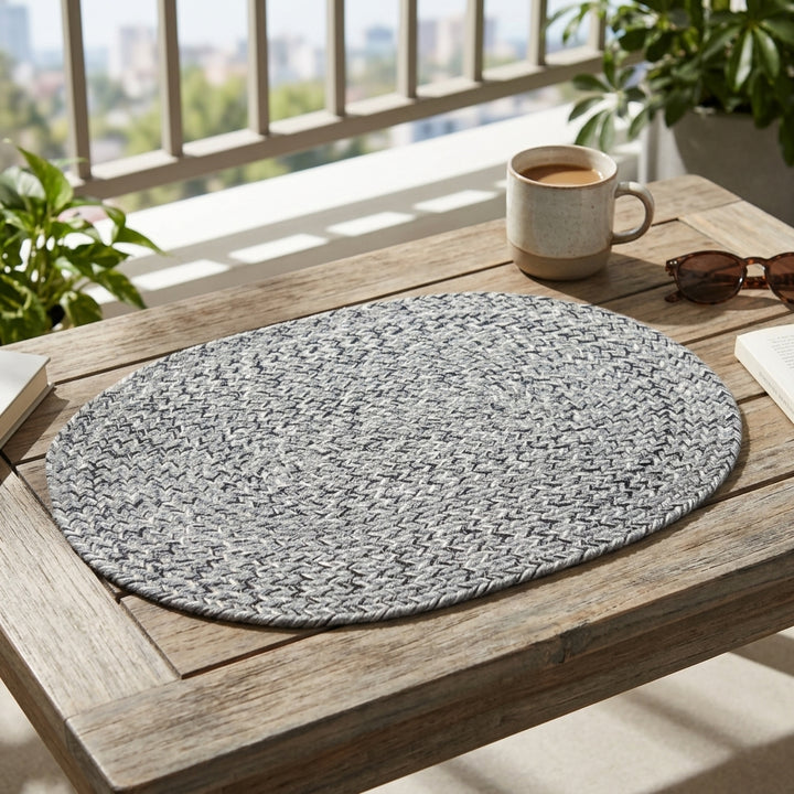 Hazel Grey Oval PET Placemats