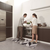 Herringbone Navy Soft Padded Kitchen Mat - Fab Habitat , Soft Padded Kitchen Mats, 