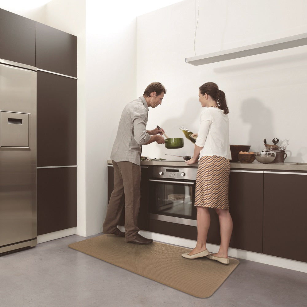 Gainsboro Soft Padded Herringbone Kitchen Mat - Fab Habitat , Soft Padded Kitchen Mats, 