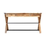 Holmes 3 Drawers Natural Wooden Modern Study Home Office Desk - 142cm - Fab Habitat , Study Desks, 