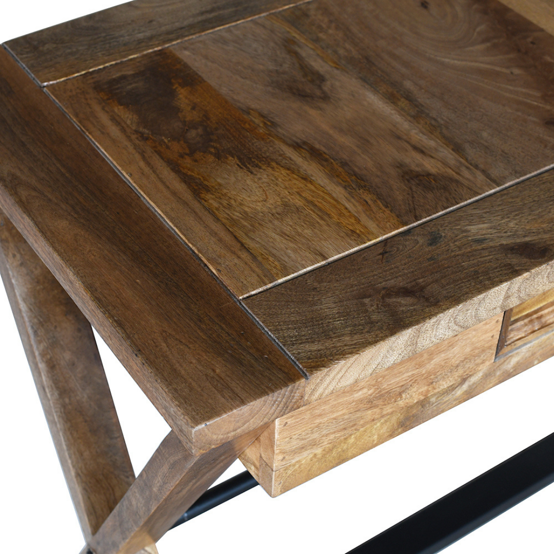 Holmes Natural Wood Modern Study Desk or Office Desk - Fab Habitat , Study Desks, 