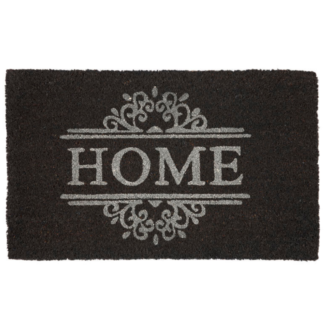 Home Dark Grey PVC Backed Coir Doormat - Fab Habitat , Doormats, 