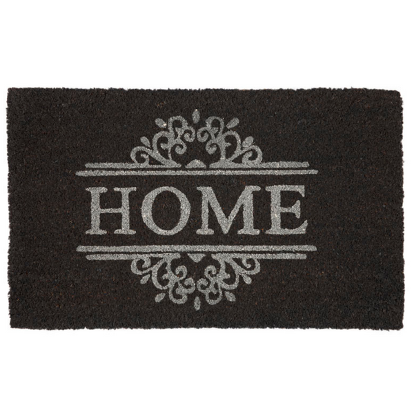 Home Dark Grey PVC Backed Coir Doormat - Fab Habitat , Doormats, 