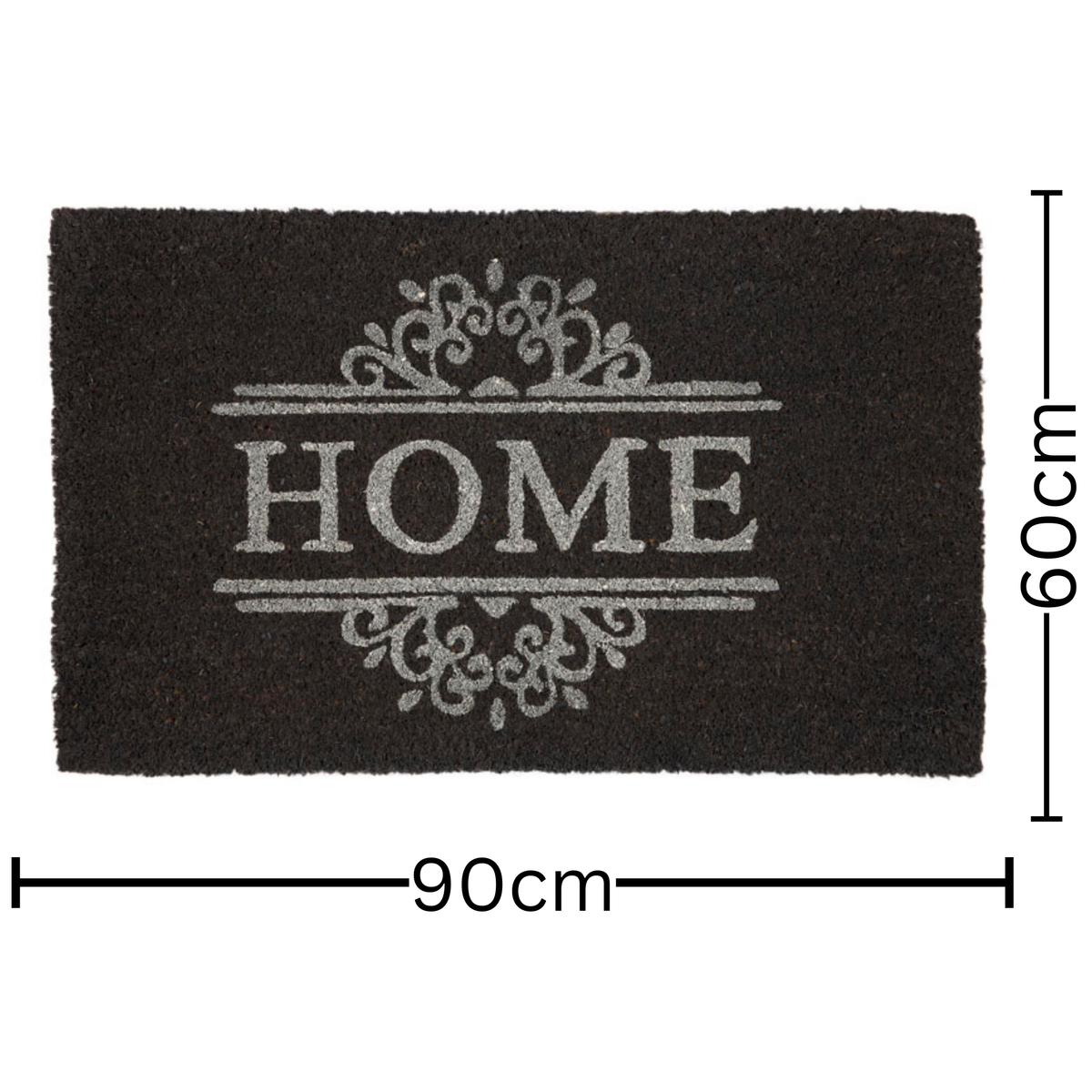Home Text Dark Grey Coir Doormat 60x90cm – Buy Online in Australia