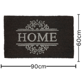 Home Text Dark Grey Coir Doormat 60x90cm – Buy Online in Australia