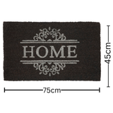 Home Text Coir Mat Dark Grey 45x75cm – Shop Online in Australia