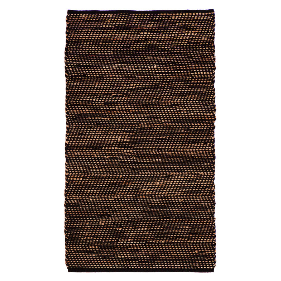 IBIS Black Floor Mat - Fab Habitat , Jute Rug, 