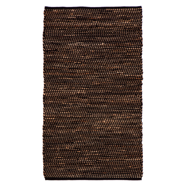 IBIS Black Floor Mat - Fab Habitat , Jute Rug, 