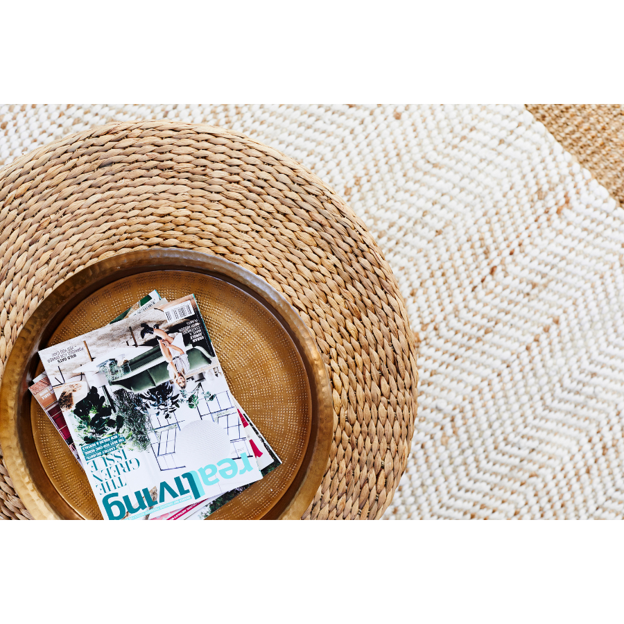 IBIS White Large Jute Rug for Living Room - Fab Habitat , Jute Rug, 