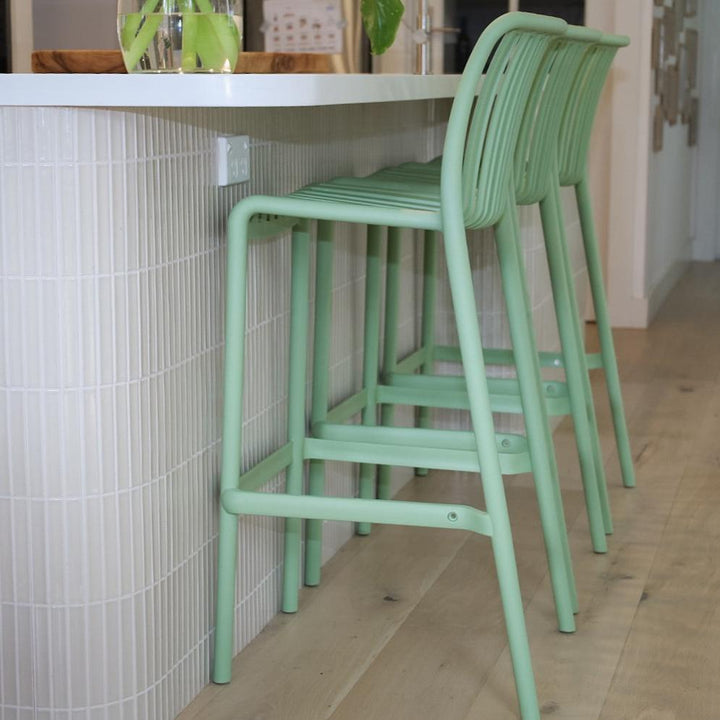 Bertioga Mint Green Outdoor Cafe Barstool - Fab Habitat , Outdoor Furniture, [product_size],