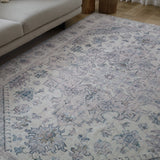 Santiago Traditional Machine Washable Large Grey Rug - Fab Habitat , Machine Washable Rugs, 