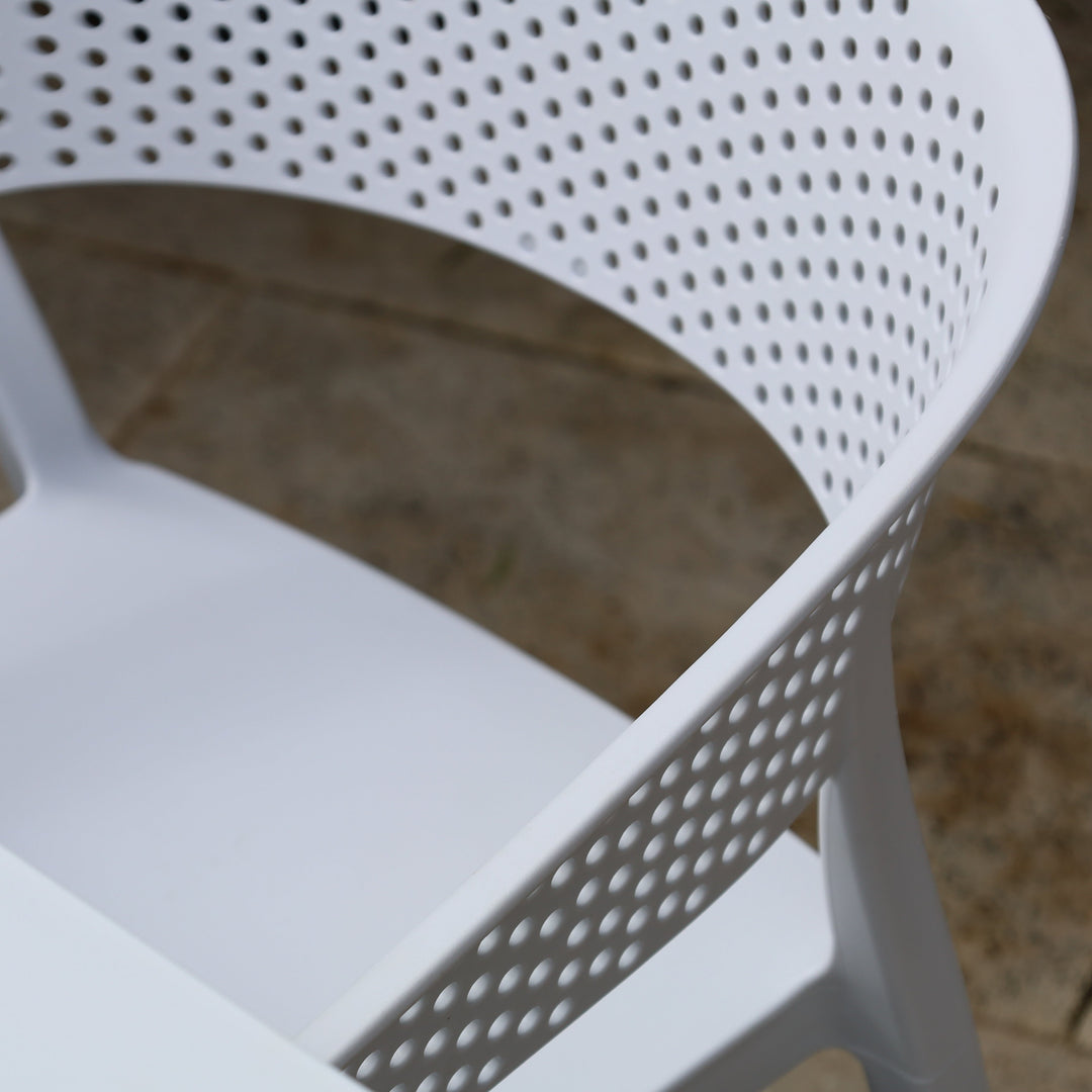 Santacruz White Cafe Bistro Chair - Fab Habitat , Outdoor Furniture, [product_size],