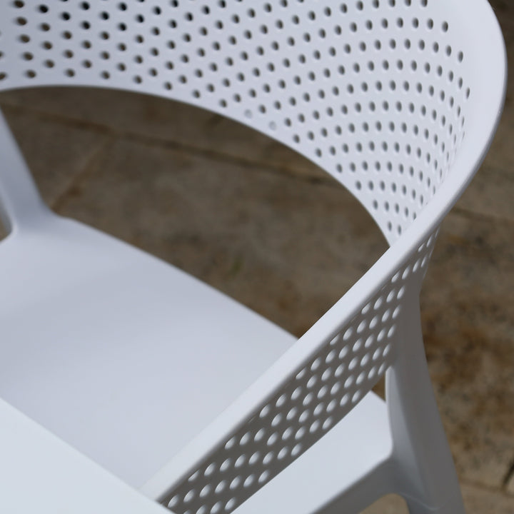 Santacruz White Cafe Bistro Chair - Fab Habitat , Outdoor Furniture, [product_size],