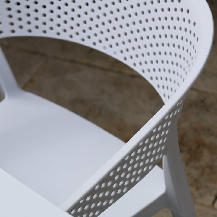 Santacruz White Cafe Bistro Chair - Fab Habitat , Outdoor Furniture,