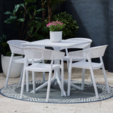 Santacruz White Cafe Bistro Chair - Fab Habitat , Outdoor Furniture,