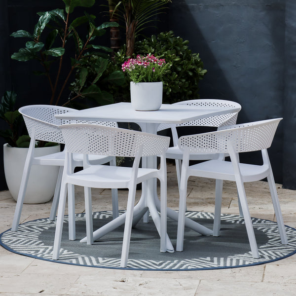 Santacruz White Cafe Bistro Chair - Fab Habitat , Outdoor Furniture,