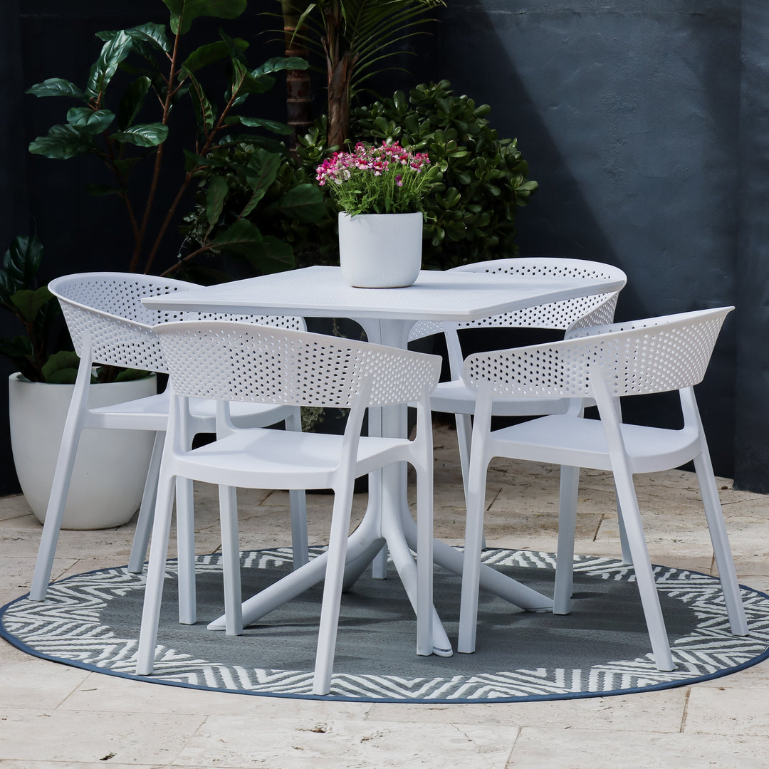 Santacruz White Cafe Bistro Chair - Fab Habitat , Outdoor Furniture,