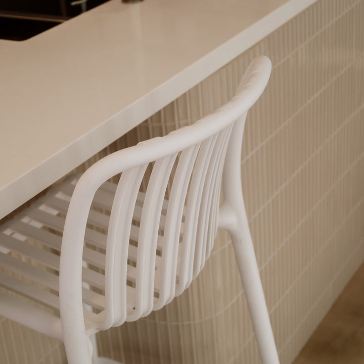 Bertioga White Outdoor Cafe Barstool - Fab Habitat , Outdoor Furniture, [product_size],