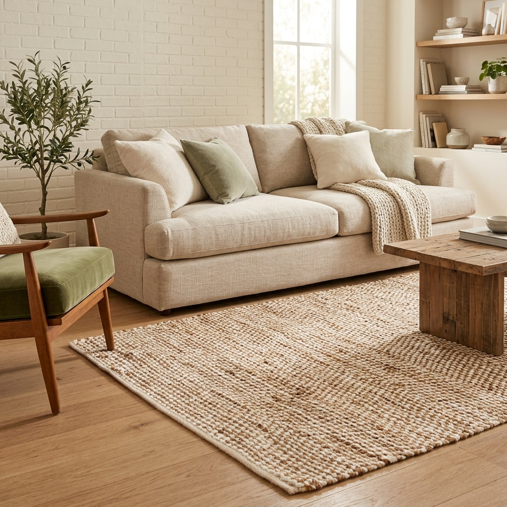 IBIS White Jute Rug
