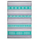 Ibiza Multicoloured Modern Recycled Plastic Reversible Outdoor Rug - Fab Habitat , Recycled Plastic Rugs & Mats, 
