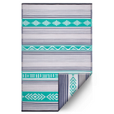 Ibiza Multicoloured Modern Recycled Plastic Reversible Outdoor Rug - Fab Habitat , Recycled Plastic Rugs & Mats, 