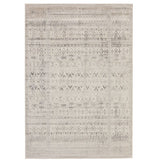 Ikop Light Grey and White Traditional Distressed Extra Large Rug