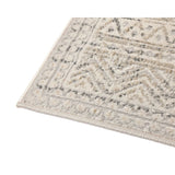 Ikop Light Grey and White Traditional Distressed Extra Large Rug
