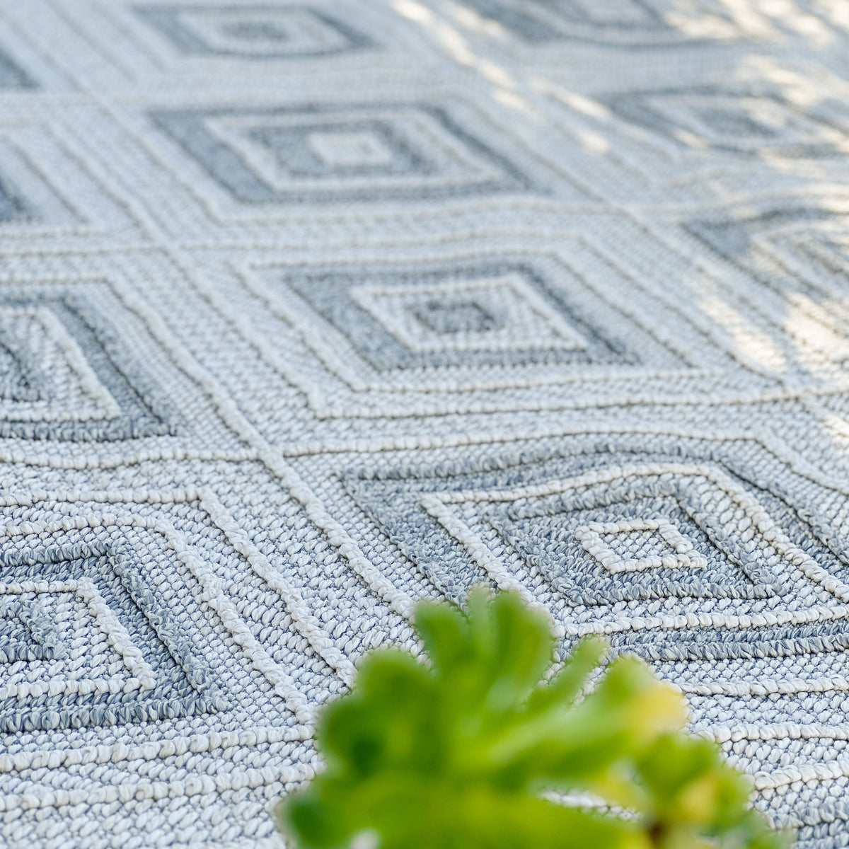 Iruya plastic tribal rug in outdoor setting – 180x270cm, buy online in Australia