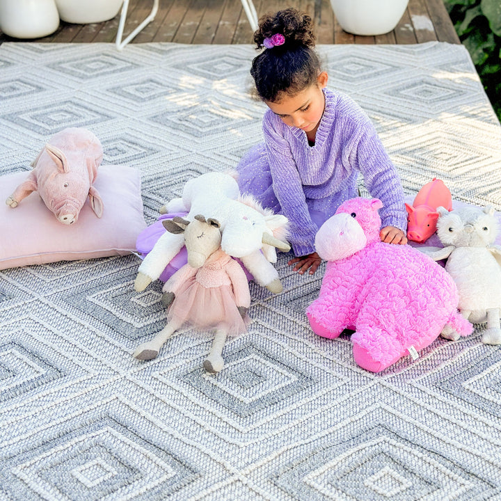 Iruya ethnic style plastic rug close-up – 180x270cm waterproof, buy online in Australia