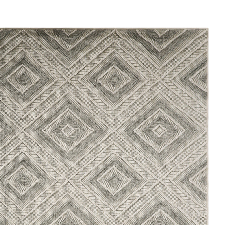 Iruya recycled plastic rug with central motif – 180x270cm, buy online in Australia
