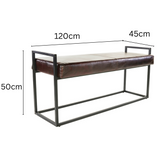 Jal Dark Brown Console Table with Marble Top – Buy Online in Australia
