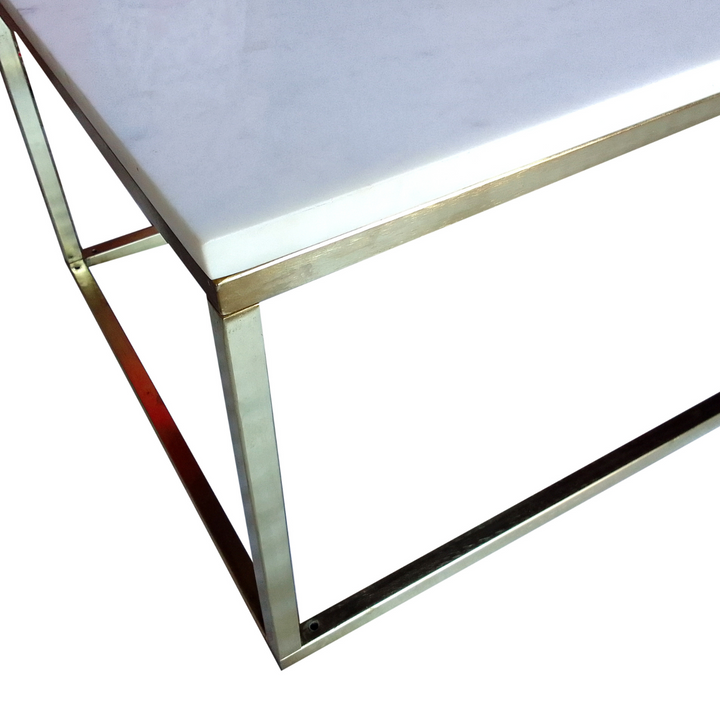 Jal Marble Top Gold Legs Large Coffee Table - Fab Habitat , Coffee Tables, 