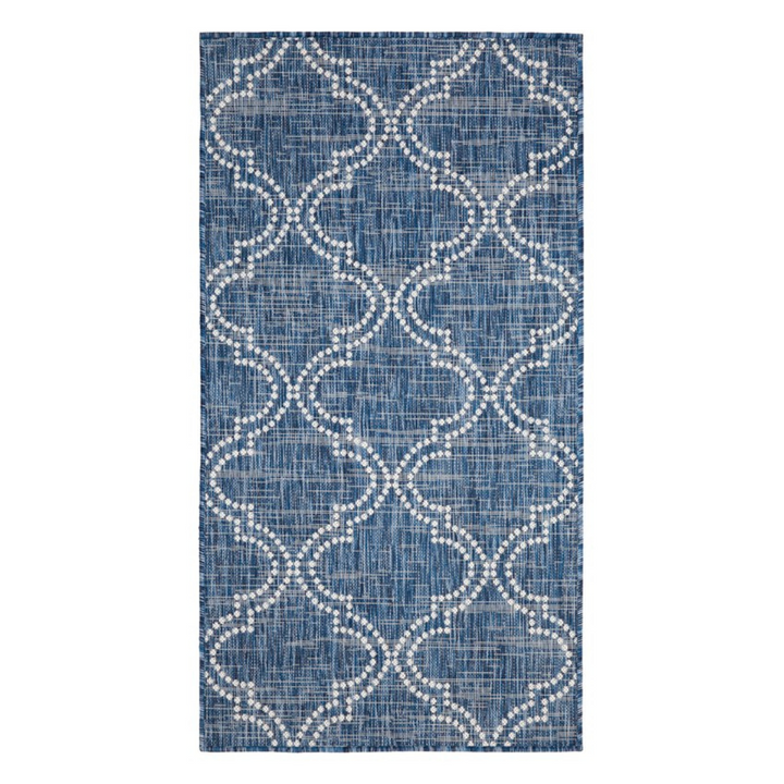 Jinju Blue Trellis Polypropylene Large Outdoor Rug - Fab Habitat , Outdoor Rugs, [product_size],
