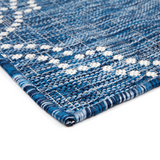 Jinju Blue Trellis Polypropylene Large Outdoor Rug - Fab Habitat , Outdoor Rugs, 