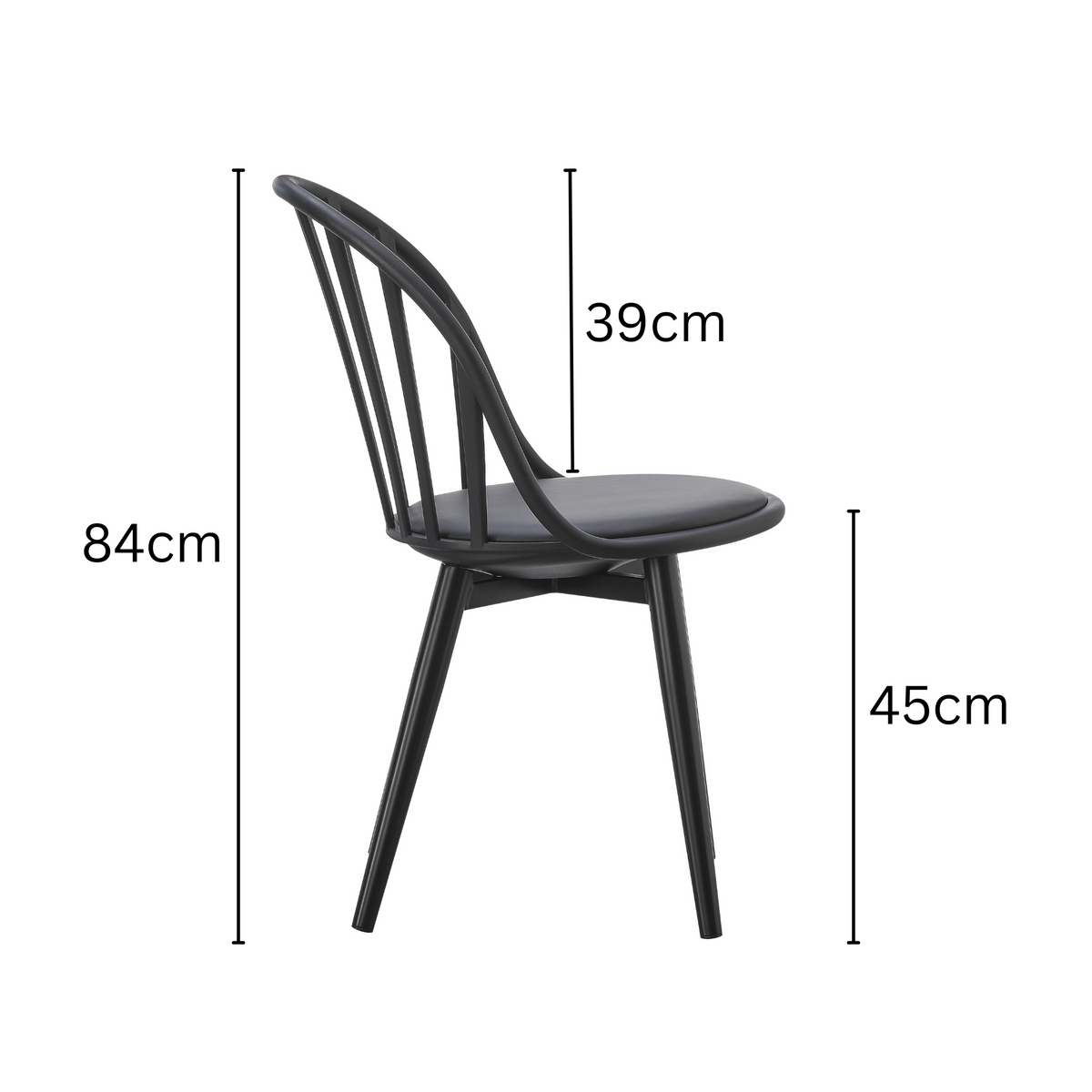 Jiri Black Dining Chair - Fab Habitat , Chairs,